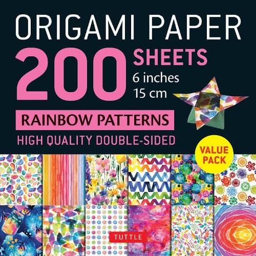 Cover of Origami Paper 200 sheets Rainbow Patterns 6" (15 cm)
