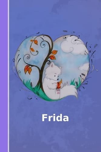 Cover of Frida: Personalisiertes Notizbuch - Fuchs Mit Herz - Softcover - 120 Seiten - Leer / Blanko / Nummeriert - Notebook - Tagebuch - Diary - Bullet Journal - S