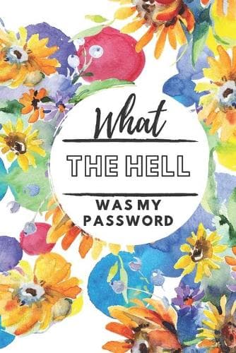 Cover of What The Hell Was My Password: Small Password Log Book And Internet Password Organizer, Alphabetical, Logbook To Protect Usernames