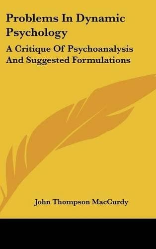 Cover of Problems in Dynamic Psychology