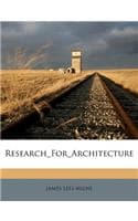 Cover of Research_for_architecture