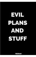 Cover of evil plans and stuff