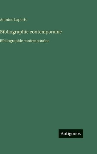 Cover of Bibliographie contemporaine