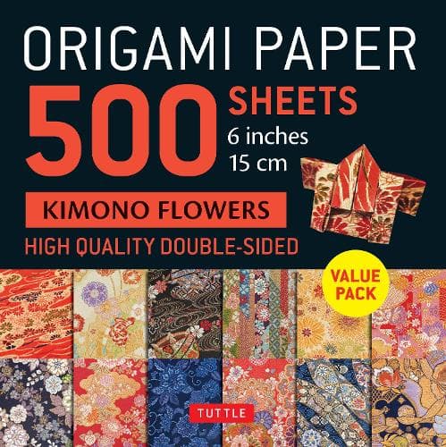Cover of Origami Paper 500 sheets Kimono Flowers 6" (15 cm)