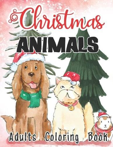 Cover of Christmas Animals Adults Coloring Book