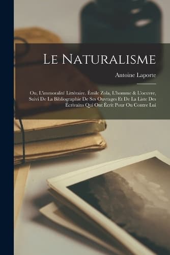 Cover of Le Naturalisme