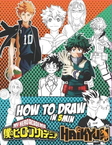 Cover of How To Draw Haikyuu And My Hero Academia