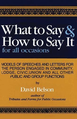 Cover of What to Say & How To Say It