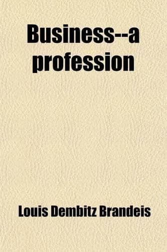 Cover of Business--A Profession