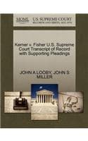 Cover of Kerner V. Fisher U.S. Supreme Court Transcript of Record with Supporting Pleadings