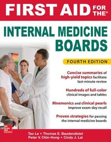 Cover of First Aid for the Internal Medicine Boards, Fourth Edition