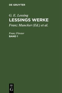Cover of G. E. Lessing: Lessings Werke. Band 1