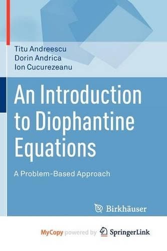 Cover of An Introduction to Diophantine Equations