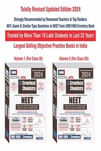 Cover of UBD1960 Errorless Chemistry for NEET as per NTA (Paperback+Free Smart E-book) Revised According to NEET 2024 Syllabus (2 volumes) by UBD1960 (Original Errorless Self Scorer USS Book with Trademark Certificate)