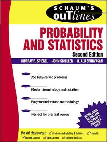 Cover of Schaum's Outline of Probability and Statistics