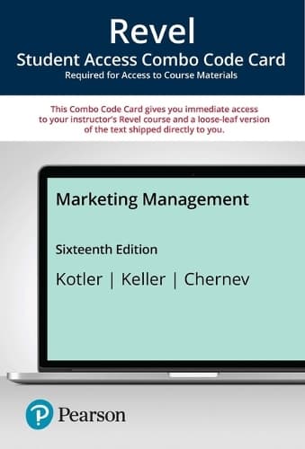 Cover of Revel for Marketing Management -- Combo Access Card