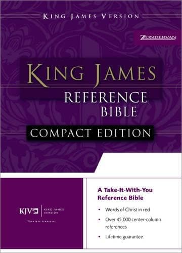 Cover of KJV, Reference Bible, Compact, Bonded Leather, Burgundy, Red Letter Edition