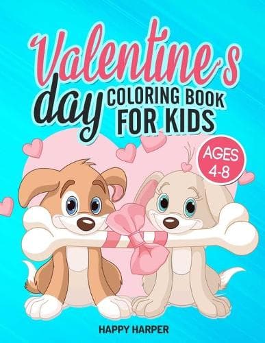 Cover of Valentine's Day Coloring Book For Kids Ages 4-8