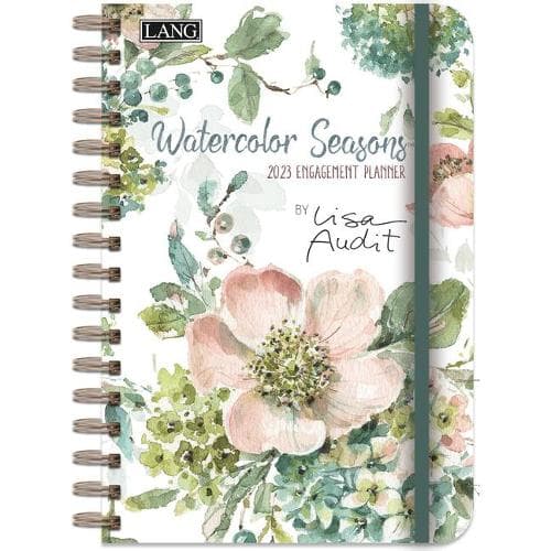 Cover of Watercolor Seasons 2023 Spiral Engagement Planner