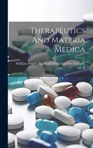 Cover of Therapeutics And Materia Medica