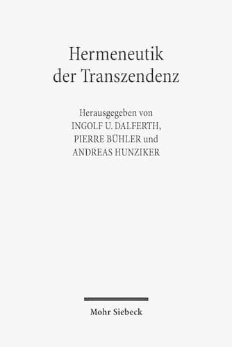 Cover of Hermeneutik der Transzendenz