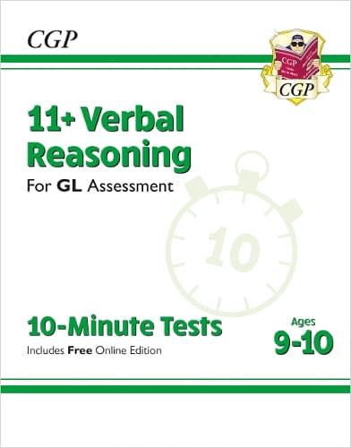 Cover of 11+ GL 10-Minute Tests: Verbal Reasoning - Ages 9-10 (with Online Edition)
