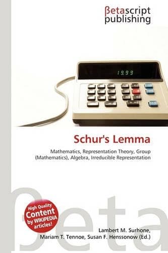 Cover of Schur's Lemma