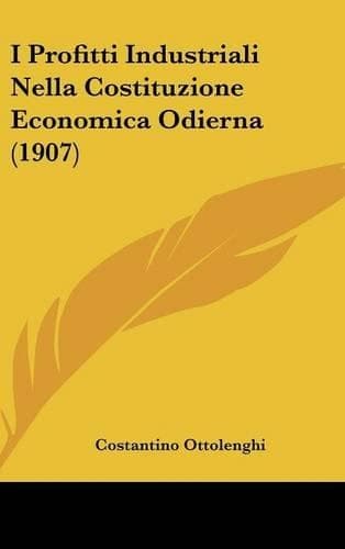 Cover of I Profitti Industriali Nella Costituzione Economica Odierna (1907)