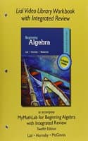 Cover of Lial Video Library Workbook with Integrated Review for Beginning Algebra with Integrated Review