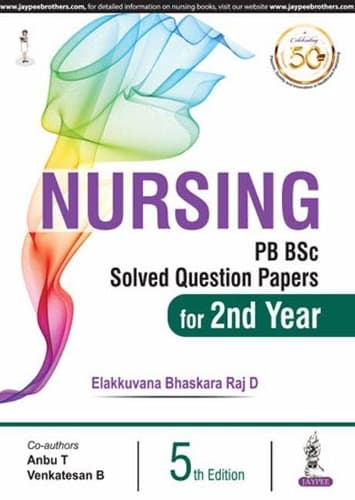 Cover of Nursing PB BSc Solved Question Papers for 2nd Year