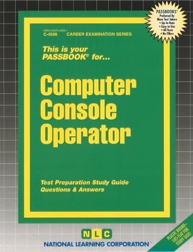 Cover of Computer Console Operator: Passbooks Study Guide