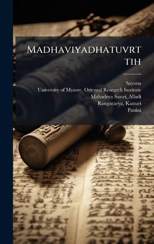 Cover of Madhaviyadhatuvrttih