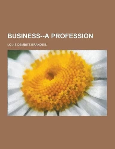 Cover of Business--A Profession