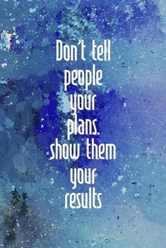 Cover of Don't Tell People Your Plans. Show Them Your Results
