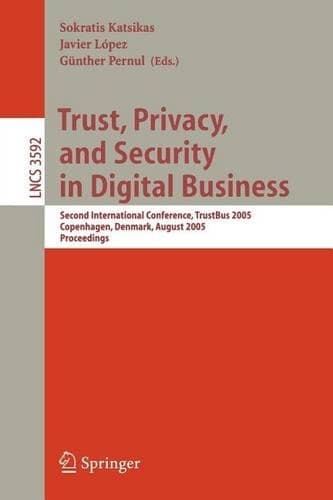 Cover of Trust, Privacy, and Security in Digital Business