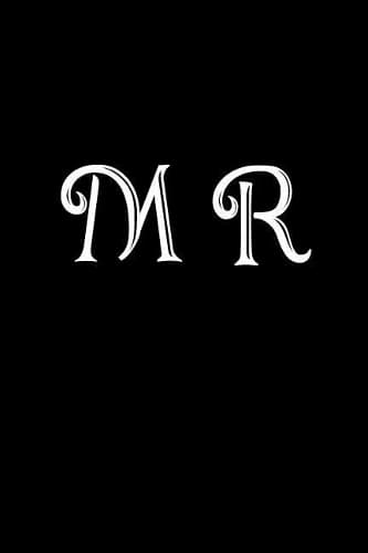Cover of M R: Double Monogram Journal, 100 Pages, 6x9 Inches, Black Glossy Cover