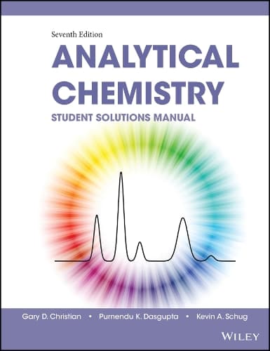 Cover of Analytical Chemistry, Student Solutions Manual