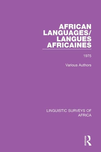 Cover of African Languages/Langues Africaines
