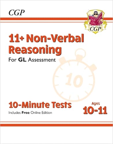 Cover of 11+ GL 10-Minute Tests: Non-Verbal Reasoning - Ages 10-11 Book 1 (with Online Edition)