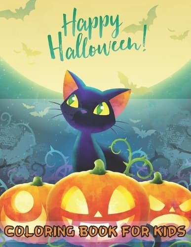 Cover of Happy Halloween Coloring Book For Kids