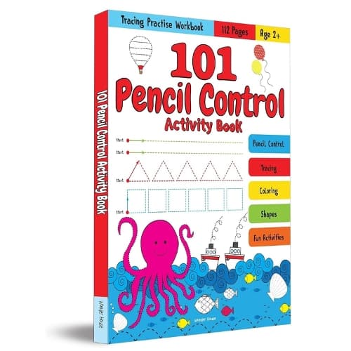 Cover of 101 Pencil Control Activity Book For Kids: Tracing Practise Book Age 2+