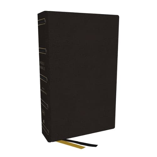 Cover of KJV Holy Bible with Apocrypha and 73,000 Center-Column Cross References, Black Genuine Leather, Red Letter, Comfort Print: King James Version