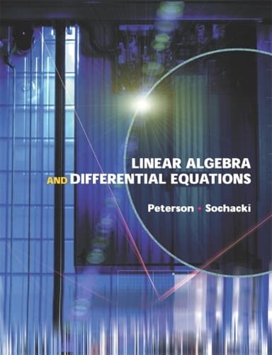 Cover of Linear Algebra and Differential Equations