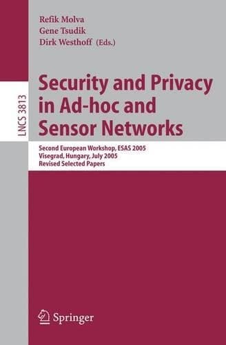 Cover of  Security and Privacy in Ad-hoc and Sensor Networks