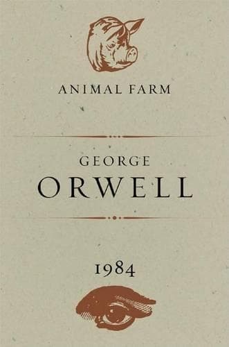 Cover of Animal Farm and 1984