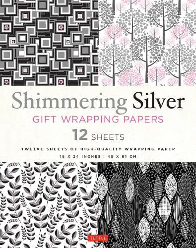 Cover of Shimmering Silver Gift Wrapping Papers - 12 Sheets