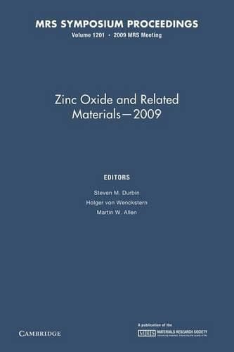 Cover of Zinc Oxide and Related Materials — 2009: Volume 1201