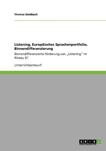 Cover of Listening, Europäisches Sprachenportfolio, Binnendifferenzierung