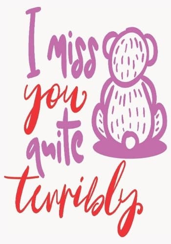 Cover of I miss you quite terribly