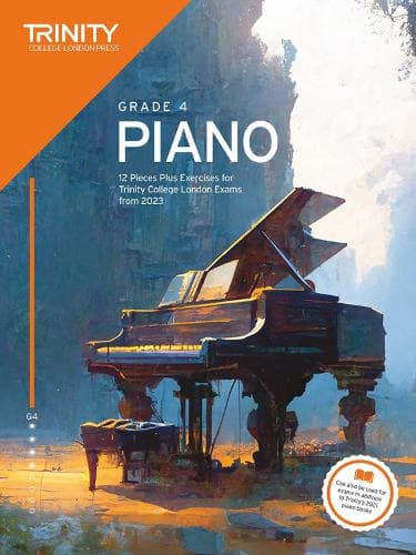 Cover of Trinity College London Piano Exam Pieces Plus Exercises from 2023: Grade 4